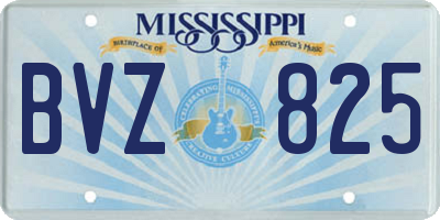 MS license plate BVZ825