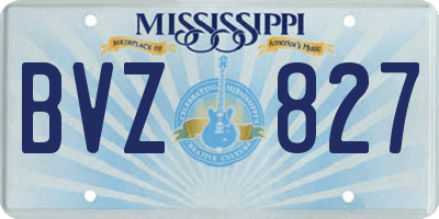MS license plate BVZ827