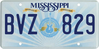 MS license plate BVZ829