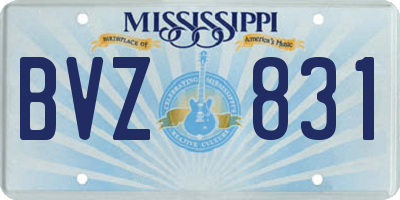 MS license plate BVZ831