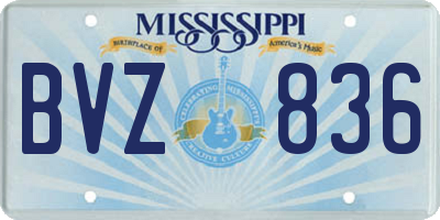 MS license plate BVZ836