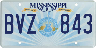 MS license plate BVZ843