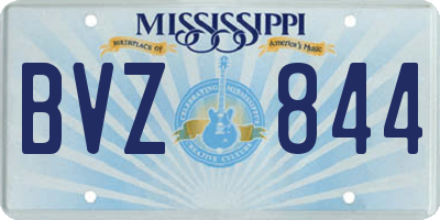 MS license plate BVZ844