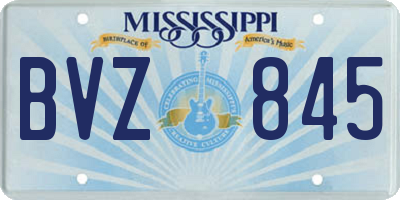 MS license plate BVZ845