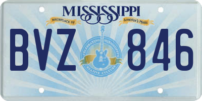 MS license plate BVZ846