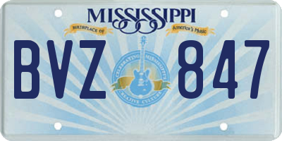 MS license plate BVZ847