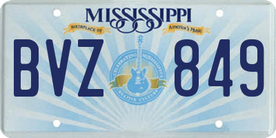 MS license plate BVZ849