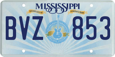 MS license plate BVZ853