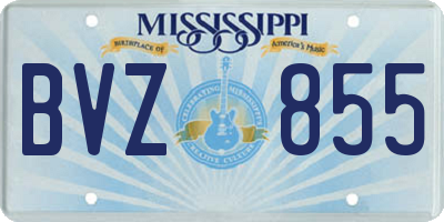 MS license plate BVZ855
