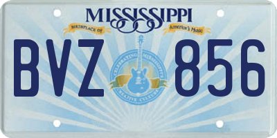 MS license plate BVZ856