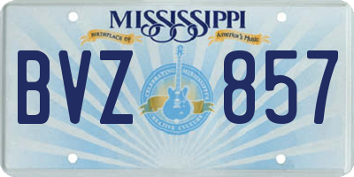 MS license plate BVZ857