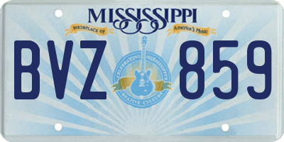 MS license plate BVZ859