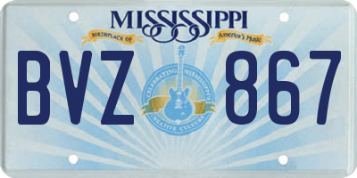 MS license plate BVZ867