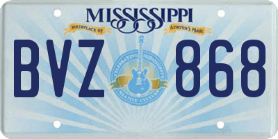 MS license plate BVZ868