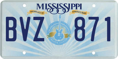 MS license plate BVZ871