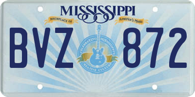 MS license plate BVZ872