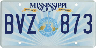 MS license plate BVZ873