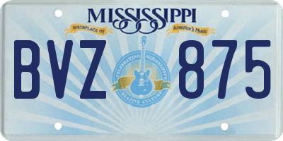 MS license plate BVZ875
