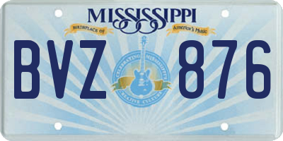 MS license plate BVZ876