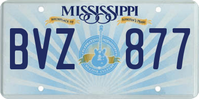 MS license plate BVZ877