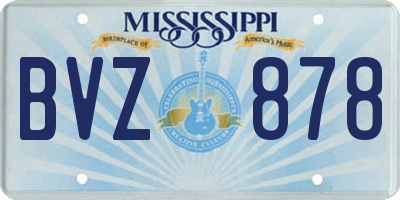 MS license plate BVZ878