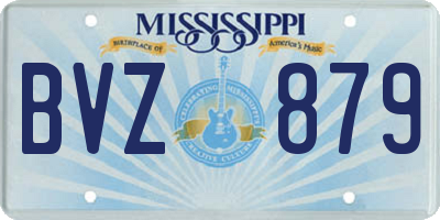 MS license plate BVZ879