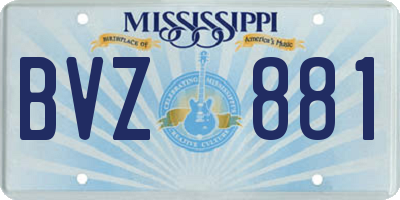 MS license plate BVZ881