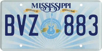 MS license plate BVZ883