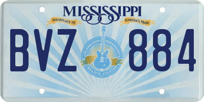 MS license plate BVZ884
