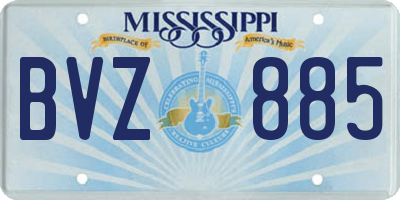 MS license plate BVZ885