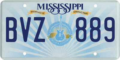 MS license plate BVZ889