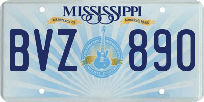 MS license plate BVZ890