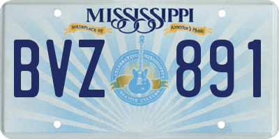 MS license plate BVZ891