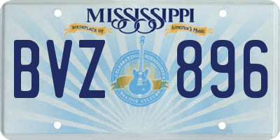 MS license plate BVZ896