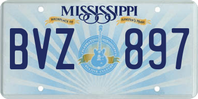 MS license plate BVZ897