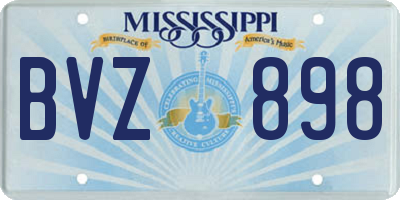 MS license plate BVZ898