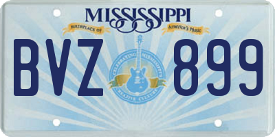 MS license plate BVZ899