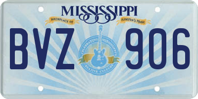MS license plate BVZ906