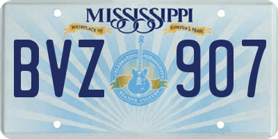 MS license plate BVZ907