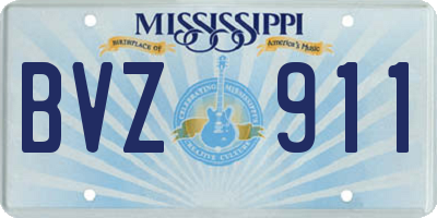 MS license plate BVZ911