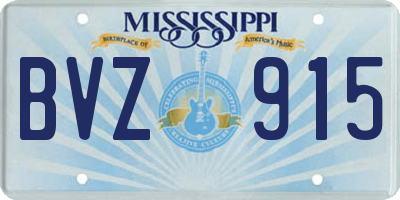MS license plate BVZ915