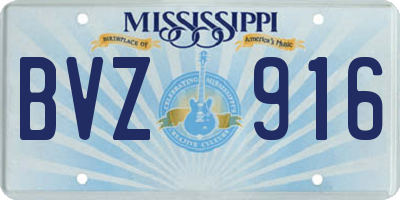 MS license plate BVZ916