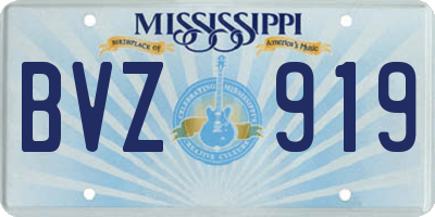 MS license plate BVZ919