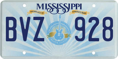 MS license plate BVZ928