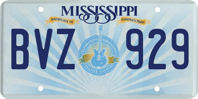 MS license plate BVZ929