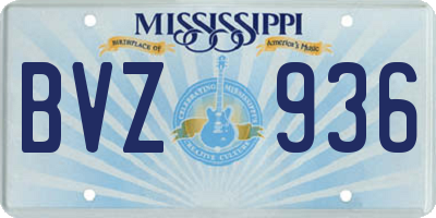 MS license plate BVZ936