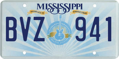 MS license plate BVZ941