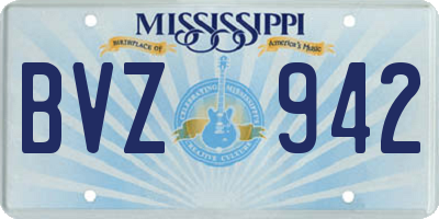 MS license plate BVZ942