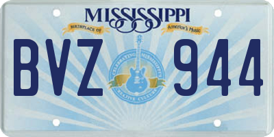 MS license plate BVZ944