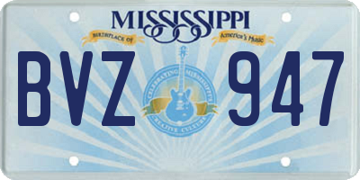 MS license plate BVZ947